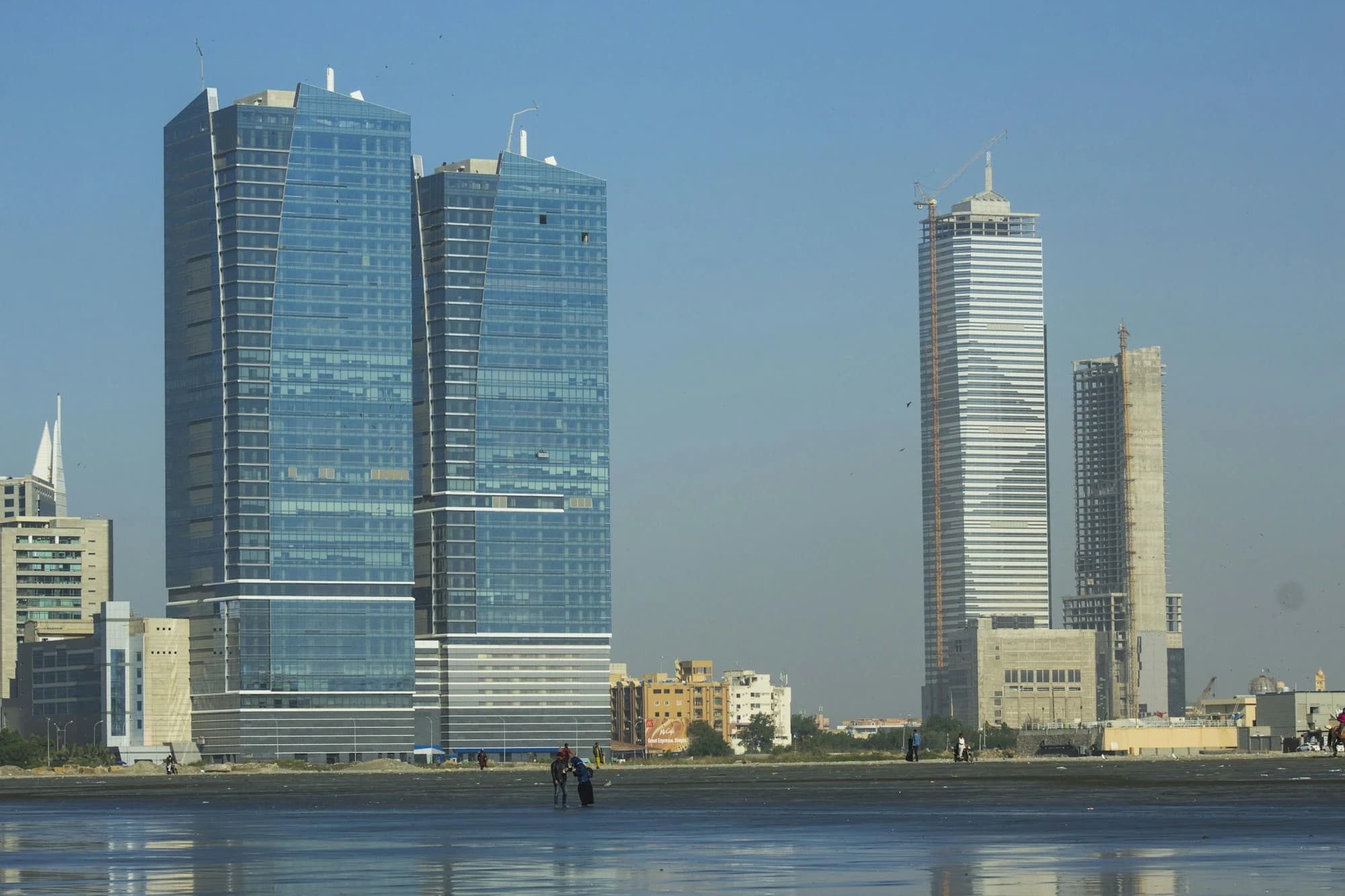Office towers on the Karachi waterfront